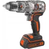 Pistol grip drill Melns & Decker BCD383D2XK-QW 18 V, 2 Ah x2, 13 mm patrona, oranža