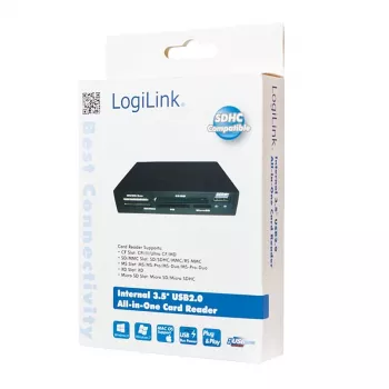 LogiLink CR0012 karšu lasītājs USB 2.0 iekšējais melns
