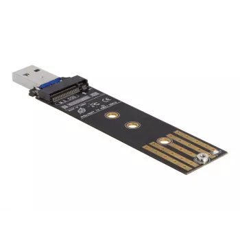 DeLOCK Combo pārveidotājs M.2 NVMe PCIe vai SATA SSD ar USB 3.2 Gen 2, melns