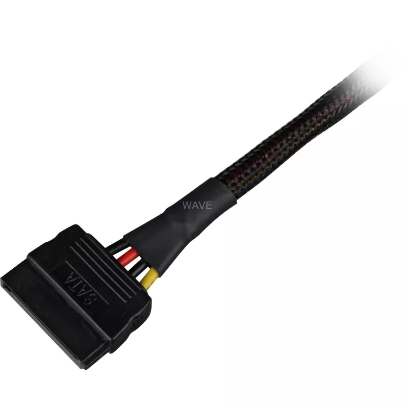 SATA barošanas adaptera kabelis Sharkoon 15 cm — adapteris SATA barošanas pieslēgumiem