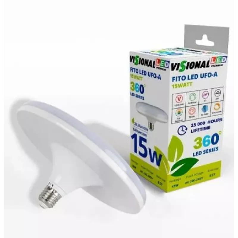 LED spuldze VISIONAL TL-A-15W — 15 W, 4000 K neitrāli balta