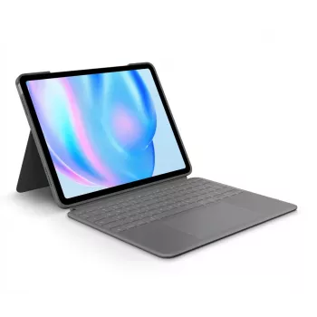 Logitech Combo Touch tastatūra QWERTY US International pelēka ar skārienpaliktni