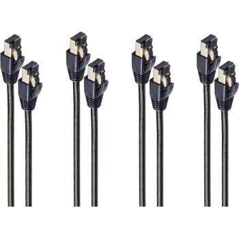 Tīkla kabelis ShiverPeaks S/CONN SC08-41045-4 Cat8.1 F/FTP (FFTP) 3 m, RJ-45 – RJ-45, 40GBase-T, melns
