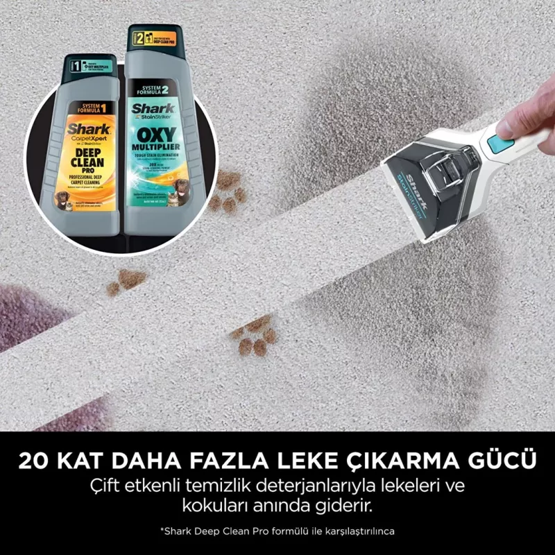 Sharkclean PX200EUT paklāju tīrīšanas mašīna, rokas, dziļā/starptīrīšana, balta
