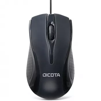 DICOTA - Pele - piemērota abām rokām - Lāzers - 3 pogas - Vadu - USB - Melna (D32011)