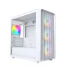 PC case Montech X5M (W) Micro Tower, balta — Micro-ATX/Mini-ITX, supports ATX PSU, 3x120mm front, 1x120mm rear, 2x3.5 inch bays, 4x2.5 inch bays