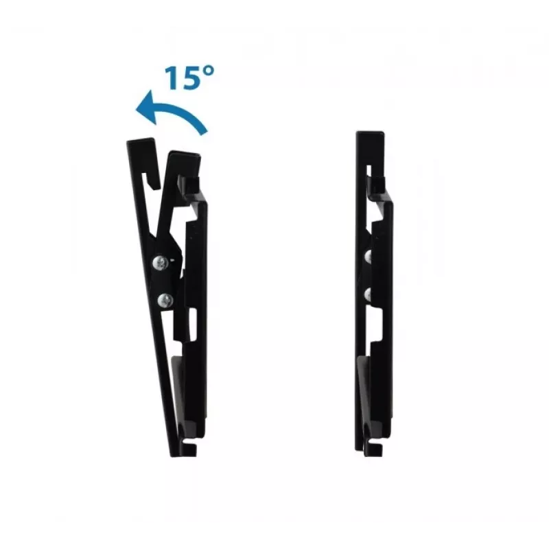 Sienas TV stiprinājums ESPERANZA ERW010 14–50 collu (35,6–127 cm) televizoriem, noliece 15°, VESA 75x75–200x200, maks. slodze 25 kg, melns