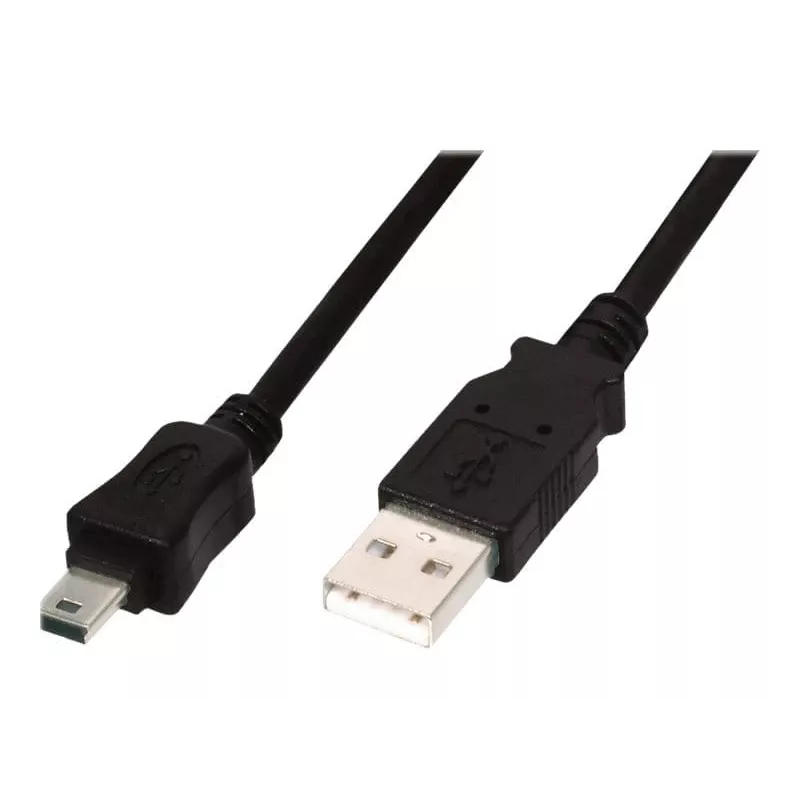 Savienojuma kabelis USB A / miniUSB B M/M 1 m melns
