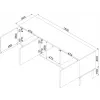 Cama RTV 3D TRESSE Skapis 150x40x55 matēts zaļš