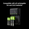 Universāls USB bateriju lādētājs zaļa Cell GRSETGC02