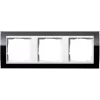 GIRA 3fach Rahmen Event Klar, Standard 55, System 55 Schwarz 0213733