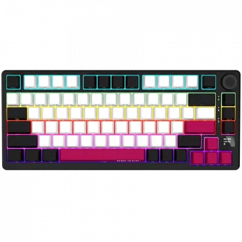 Mehāniskā spēļu tastatūra LORGAR KBP7075W — bezvadu, Melna, Red slēdži, EN izkārtojums