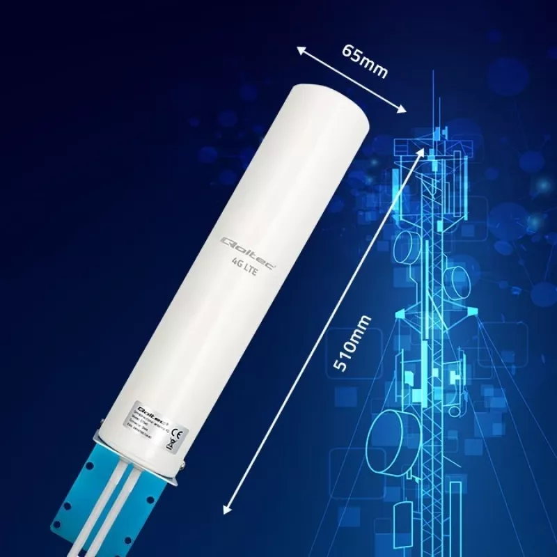 Vienvirziena 4G LTE dubultā antena QOLTEC 57045 12 dBi