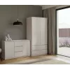 kumode ar 2 durvis un 3 atvilktnes, kašmira krāsa