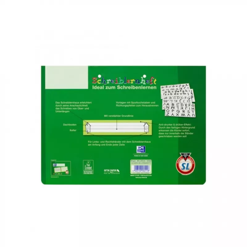 Rakstāmpiezīmju bloks Oxford 100050089 A4 Zaļš 80 g/m²