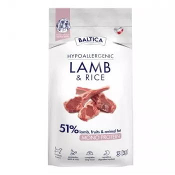 BALTICA Nutraceutic Hypoallergenic M Jēra gaļa ar rīsiem - sausā suņu barība - 3 kg