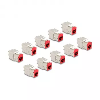 DeLOCK keystone modulis 88115 Plakans Sarkans RJ-45 10 gab.