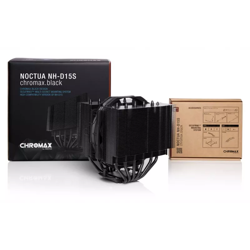Noctua NH-D15S chromax.Melns procesora dzesētājs 14 cm 1 gab.