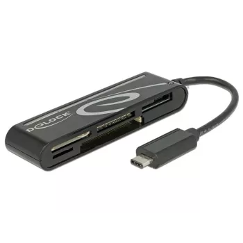 DeLOCK USB2.0 karšu lasītājs USB Type-C vīrišķais 5 sloti - Karšu lasītājs - Visu vienā (Multi-Format) - USB-C (91739)
