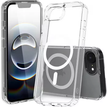 Nevox StyleShell SHOCKFlex - iPhone 16e/17e saderīgs ar MagSafe caurspīdīgs