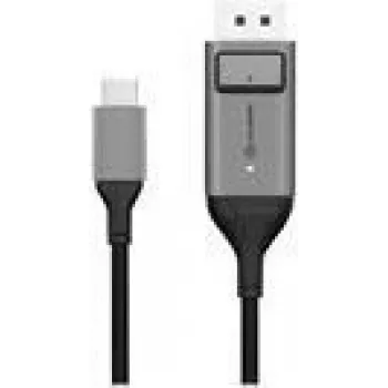 ALOGIC Ultra - DisplayPort kabelis - 24 kontaktu USB-C (V) uz DisplayPort (V) - 1,0 m - 4K atbalsts - Kosmosa pelēks (ULCDP01-SGR)