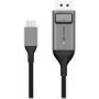 ALOGIC Ultra - DisplayPort kabelis - 24 kontaktu USB-C (V) uz DisplayPort (V) - 1,0 m - 4K atbalsts - Kosmosa pelēks (ULCDP01-SGR)