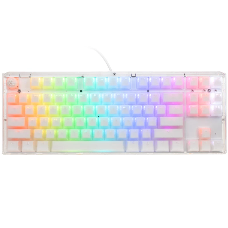 Ducky One 3 TKL tastatūra, spēļu, USB, QWERTY, angļu, balta