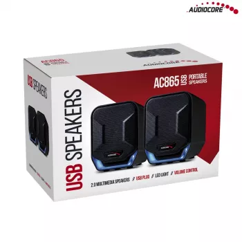 Skaļrunis Audiocore AC865 2- joslu vadu, 2.0 kanāli, 3 W, melns