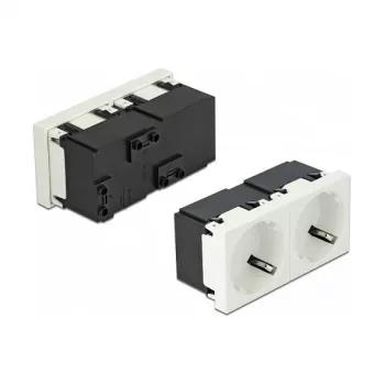 Kontaktligzda CEE 7/3 DELOCK 81322 — 3P+N+PE, 250 V, 16 A, ABS, balta