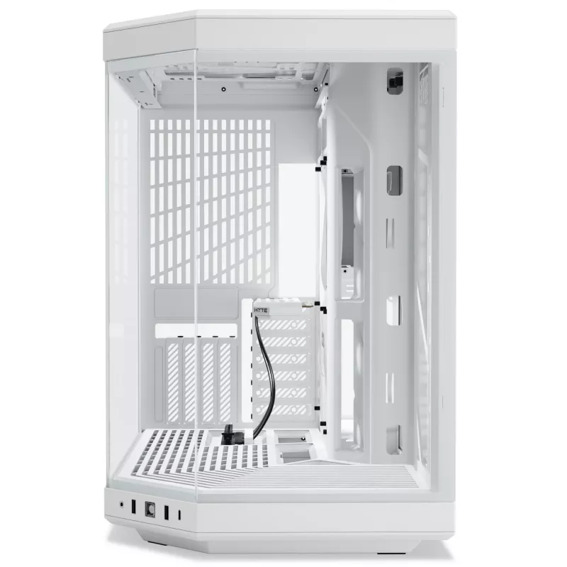 PC korpuss HYTE Y70 Midi Tower balts – atbalsta EATX, GPU līdz 42,2 cm, CPU dzesētāja augstums 18 cm