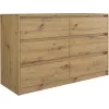 Kumode Top e shop K120 ARTISAN 2X3, ozola apdare, 6 atvilktnes, 750×400×1200 mm