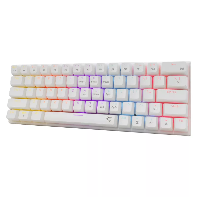 Mehāniskā tastatūra White Shark Wakizashi-2 US Red Switch, Tenkeyless/US izkārtojums, Balta
