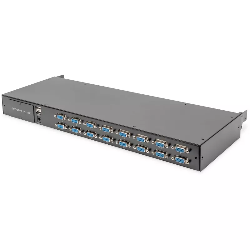 KVM Console Digitus 19 inch HD LCD 16-port VGA German tastatūra