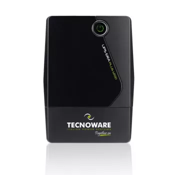 Nepārtrauktās barošanas avots TECNOWARE FGCERAPL1202SCH, 1,2 kVA / 840 W, 2 maiņstrāvas rozetes, Micro‑USB, hermētiski noslēgts svina‑skābes akumulators, 4,5 kg
