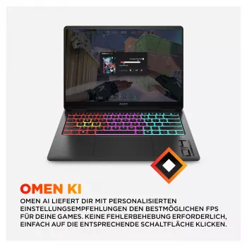 HP OMEN Transcend Gaming klēpjdators 14-fb1075ng 14 3K OLED U7-255H 32GB/1TB SSD RTX5060 Win11 - BV8C5EA - ABD (BV8C5EA#ABD)