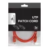 komutācijas kabelis CAT5E Utp 1.5M/RED PP12-1.5M/R Gembird