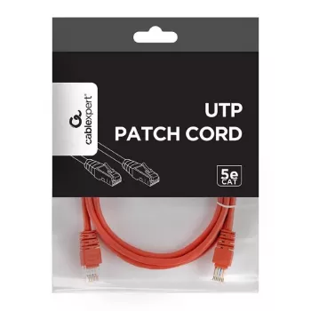 komutācijas kabelis CAT5E Utp 1.5M/RED PP12-1.5M/R Gembird