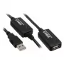 USB kabelis Kindermann 5771000115 USB 2.0 15 m Melns