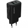 CANYON lādētājs OnCharge 250 25W 1xPD 1xQC EU Melns