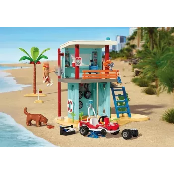Rotaļu komplekts PLAYMOBIL Glābšanas tornis un pludmales bagijs 71903 – rotaļu komplekts ar torni un bagiju