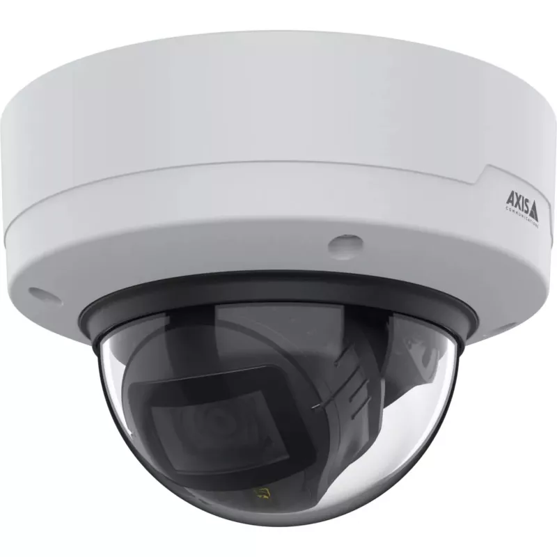 IP drošības kamera Axis P3278-LVE — kupola, 3840×2160, iekštelpām un ārtelpām, griestu/sienas stiprinājums, 1/1,8 collu CMOS, 0,03 lx, 103° H