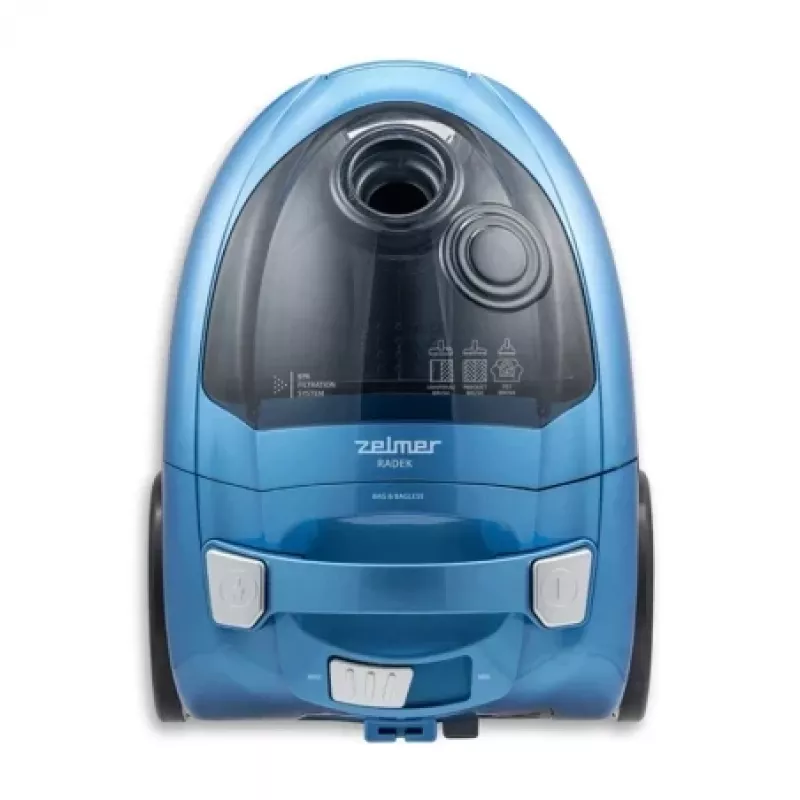 Bezmaisa putekļsūcējs ZELMER ZVC032P zils 1200W, kompakts cilindra dizains