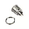 Vandāļizturīgs spiedpogas slēdzis DimasTech PD197 25 mm Silverline gredzens