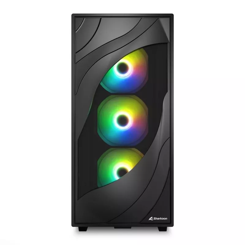 Sharkoon REBEL C80G RGB Midi Tower Melns