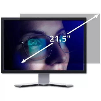 Bezrāmju displeja privātuma filtrs QOLTEC 51055 21,5 collu (16:9) LCD monitoriem, 476,6×268 mm, melns filtrs