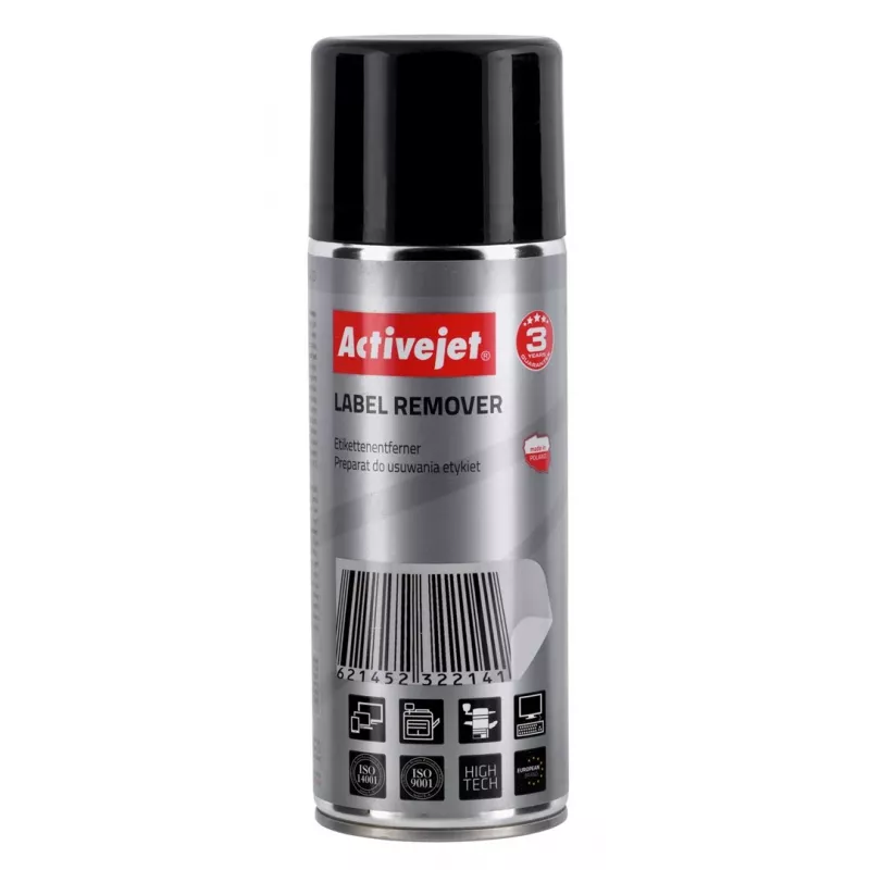 ActiveJet AOC-400 etiķešu noņemšanas aerosols 400 ml — aerosola baloniņš, daudzkrāsains, bez otas aplikatora