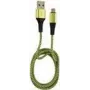 LC-POWER kabelis USB-Micro-1M-7 1m melns/zaļš, USB A uz Micro-USB (LC-C-USB-MICRO-1M-7)