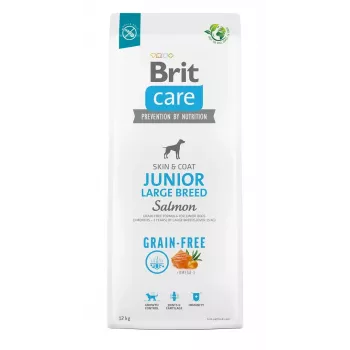 Sausā kucēnu barība Brit Care Puppy Potato Salmon 12 kg bez graudiem lielajām šķirnēm 28% olbaltumvielu 15% tauku