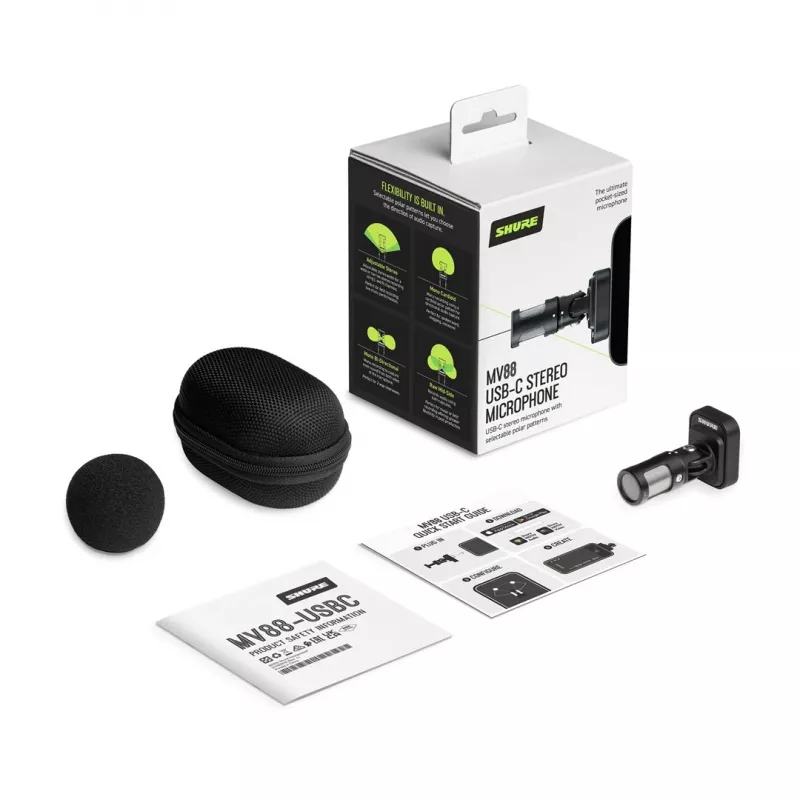 Shure MV88-USBC - stereo mikrofons ar USB-C savienotāju