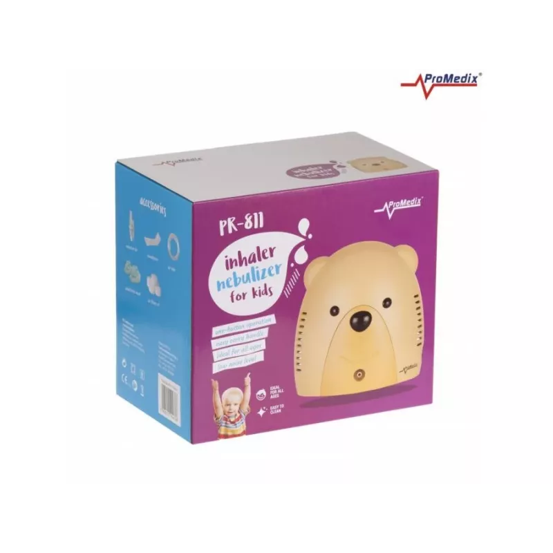 Promedix inhalators bērniem, lācītis, nebulizatora komplekts, maskas, filtri, PR-811